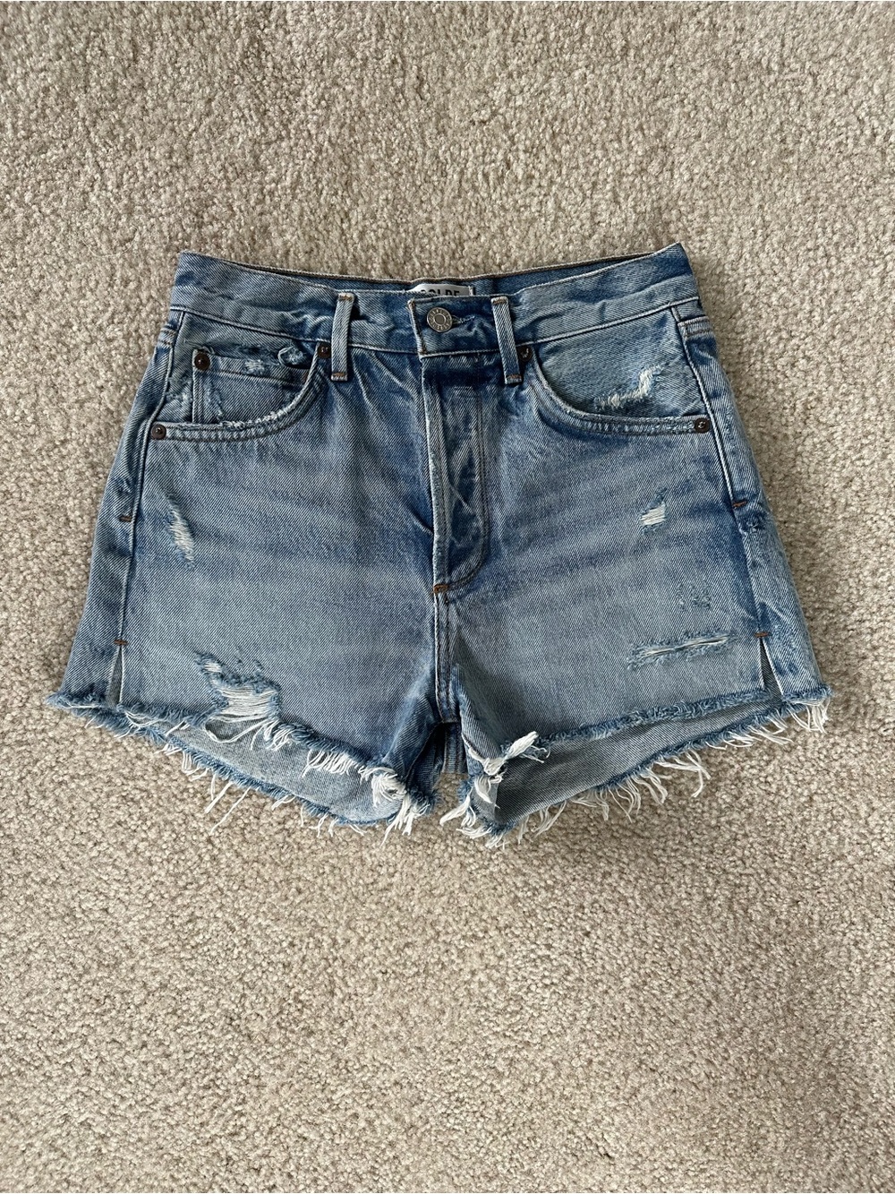 NWOT Agolde Jaden Denim Shorts Size 25